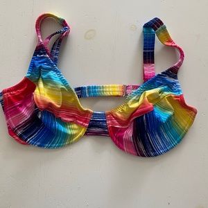 Rainbow bikini top